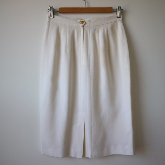 Vintage Ports International White Skirt, Size 8 - Picture 7 of 16